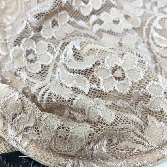 SMART & SEXY Beige Lace Unlined Bra Size 42DD - Picture 3 of 11
